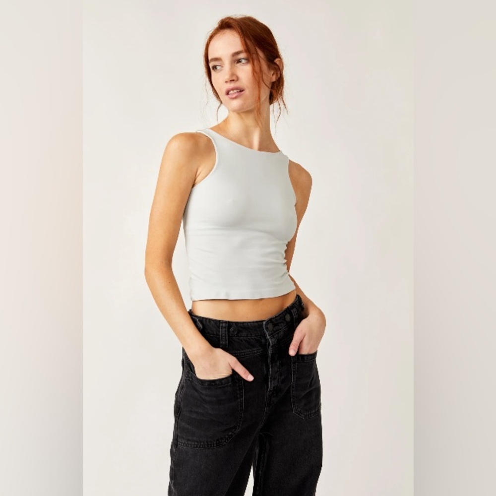 Free People Clean Lines Cami - Skywriting - M/L - NWT